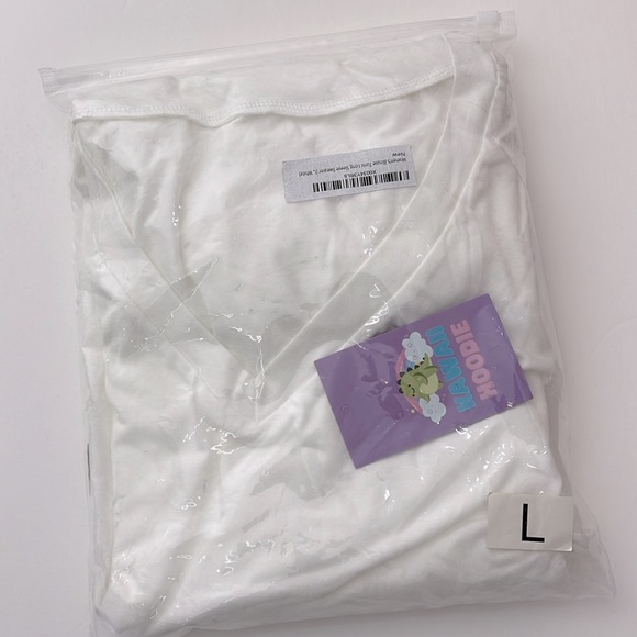 Kawaii Women’s Blouse Tunic Long Sleeves Sweater White New size Large - Picture 5 of 7